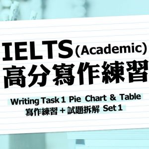 Writing Task 1 Pie Chart & Table 寫作練習 + 試題拆解 Set 1
