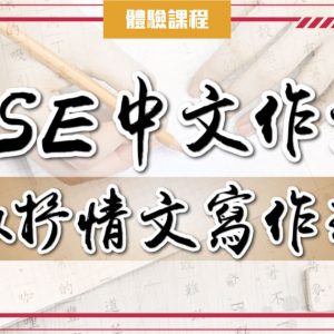 DSE 中文作文記敘抒情文寫作理論 (DSE 一堂體驗優惠)